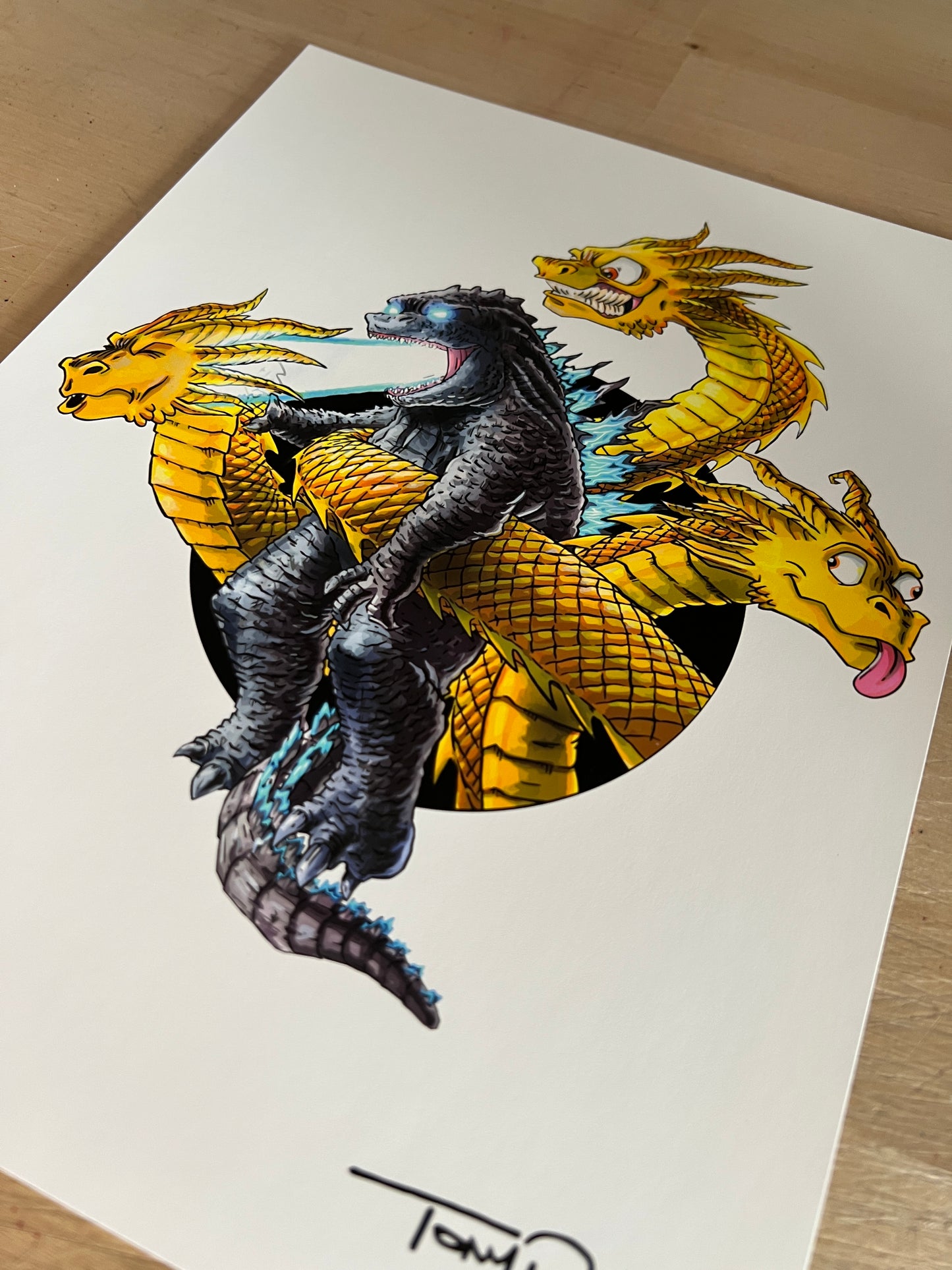 G0DZ1LLA / K1NG GH1D0RA PRINT
