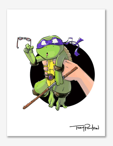 Purple Turtle / Reporter Premium Art Print