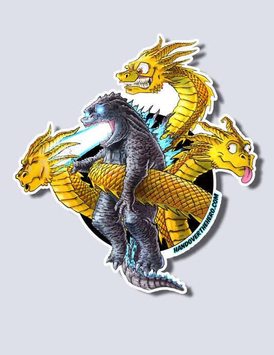 G0DZ1LLA / K1NG GH1D0RA STICKER