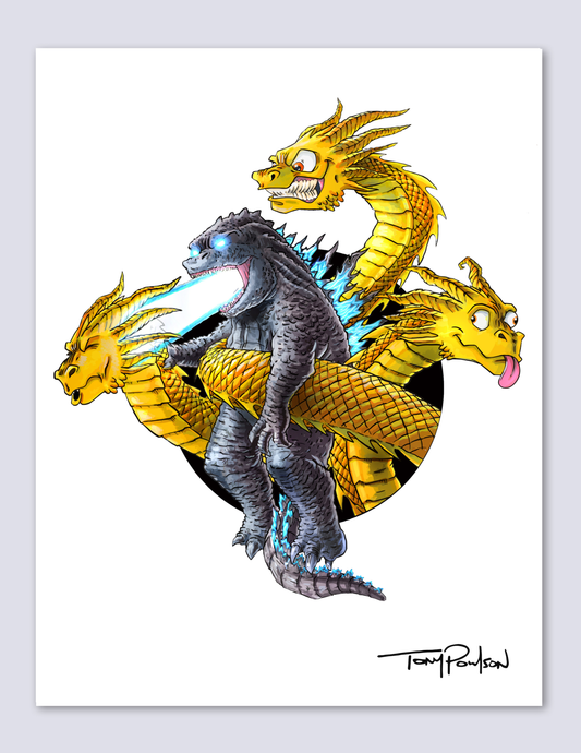 G0DZ1LLA / K1NG GH1D0RA PRINT