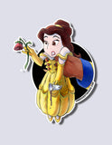 Yellow Dress Princess / Beastly Prince Premium Vinyl Sticker