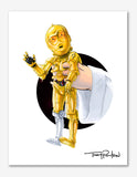 Golden Robot / Young Apprentice Premium Art Print