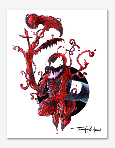 Red Symbiote / Black Symbiote Premium Art Print