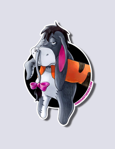 Sad Donkey / Bouncy Tiger Premium Vinyl Sticker
