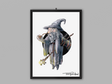 Gray Wizard / Cave Demon Premium Art Print