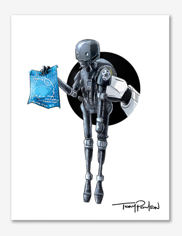 Security Droid / Space Trooper Premium Art Print