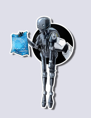 Security Droid / Space Trooper Premium Vinyl Sticker