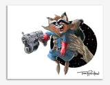 Space Raccoon / Space Tree Premium Art Print