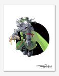 Rhino Baddy / Turtle Ninja Premium Art Print