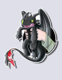 Night Dragon / Dragon Trainer Premium Vinyl Sticker