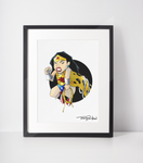 Amazon Warrior / Cat Lady Premium Art Print