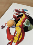 Guardian Dragon / Warrior Princess Premium Art Print