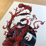 Red Symbiote / Black Symbiote Premium Art Print