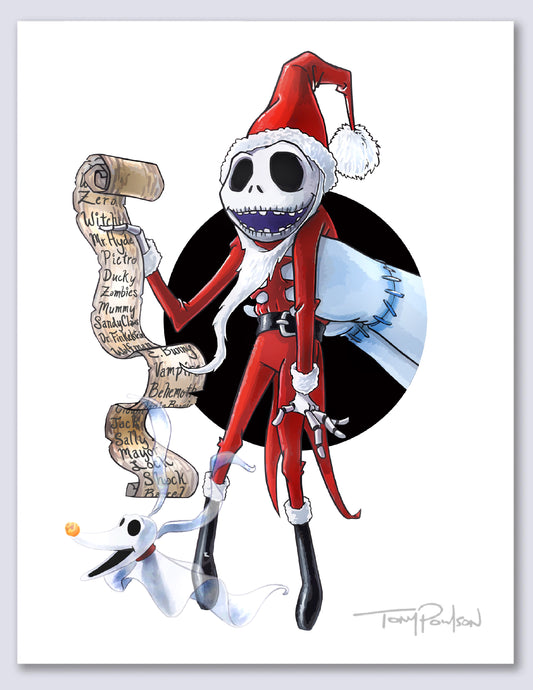 Sandy Claws Customizable Christmas List Limited Edition Print