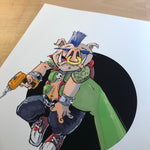 Warthog Baddy / Turtle Ninja Premium Art Print