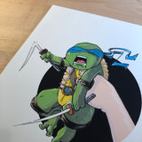 Blue Turtle / Reporter Premium Art Print