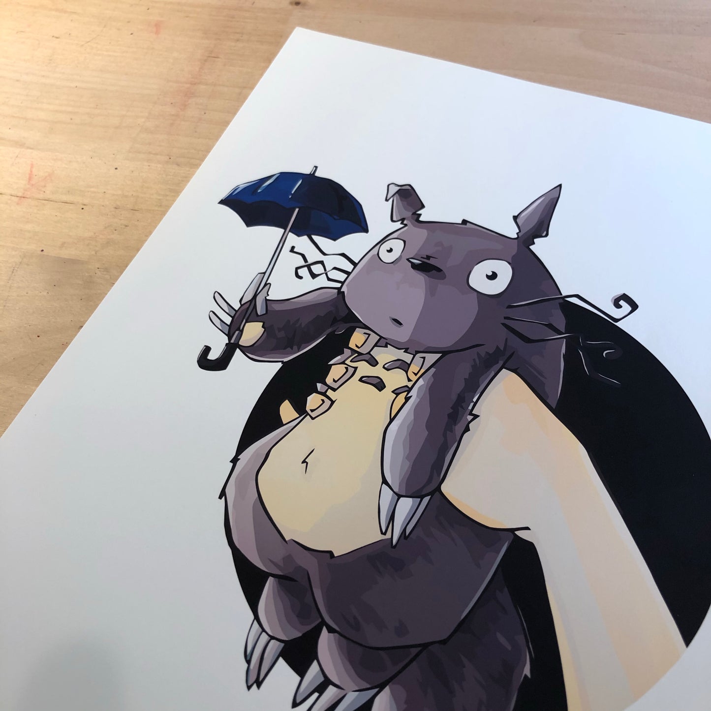 Cuddly Forest Creature / Little Girl Premium Art Print