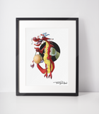 Guardian Dragon / Warrior Princess Premium Art Print