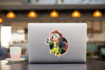 The Touchy Girlfriend / Cajun Card Thrower Premium Vinyl Sticker